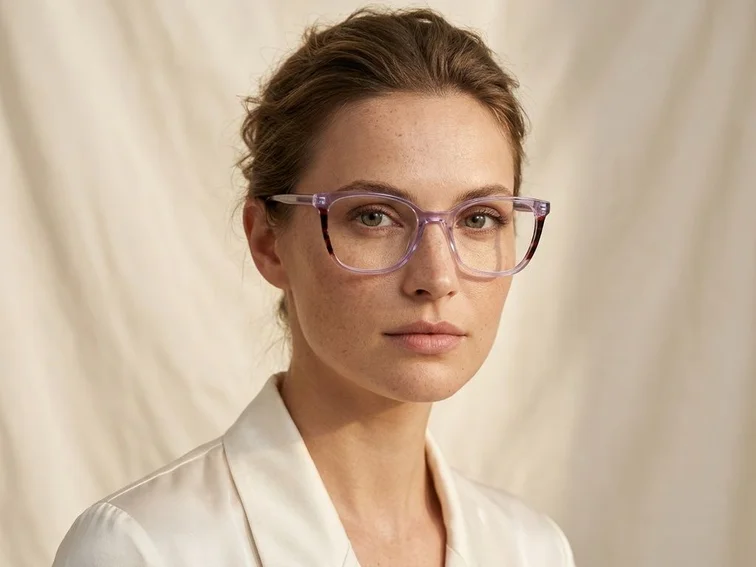 Gafas de acetato moradas con forma de mariposa n.° BS2425-0745