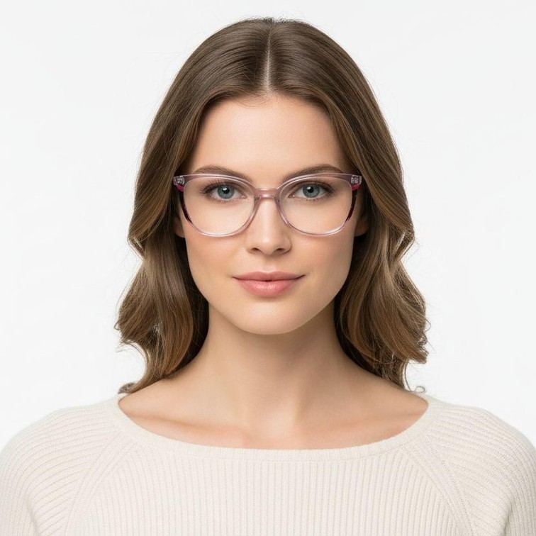 Gafas de acetato moradas con forma de mariposa n.° BS2425-0745