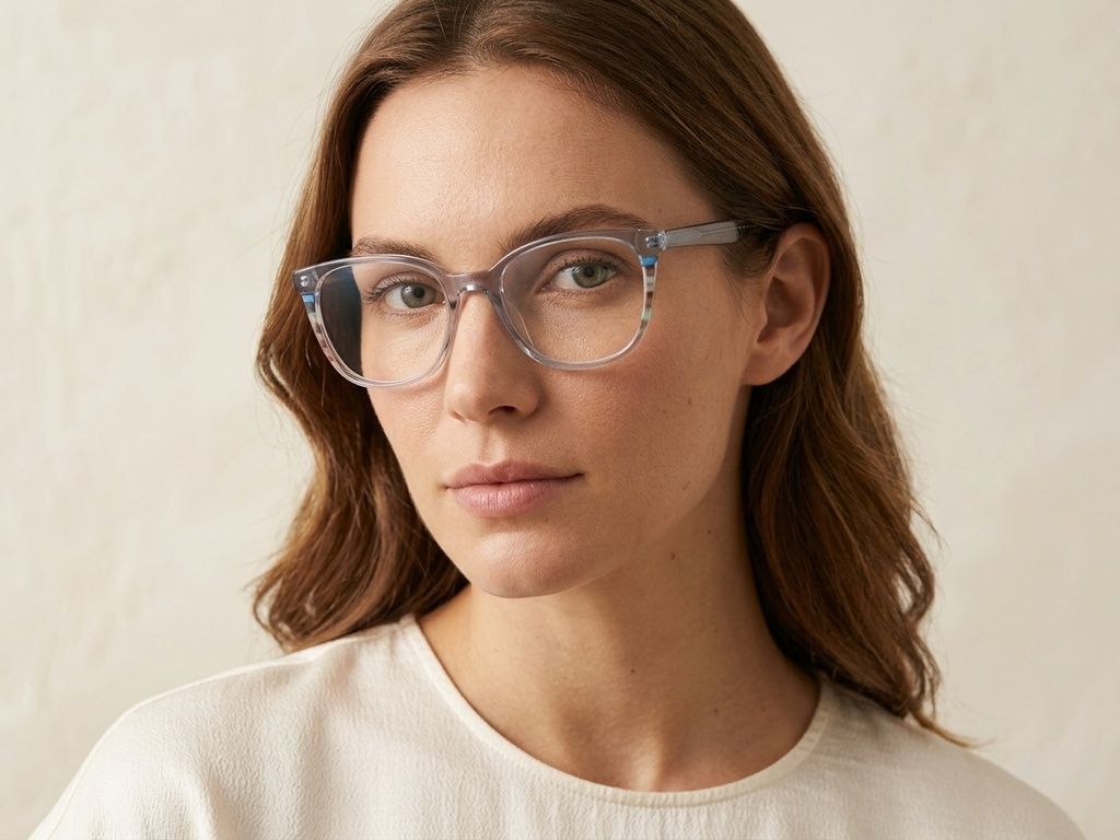 Schmetterlingsblaue Acetatgläser #BS2425-0746