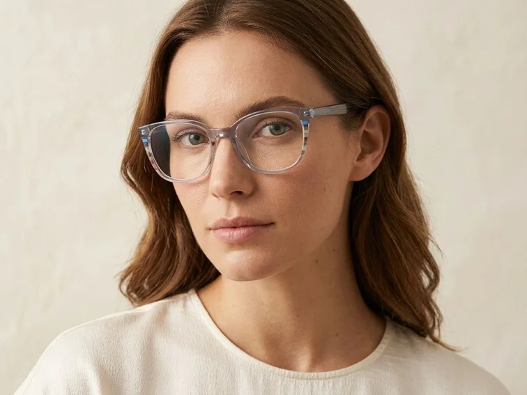 Schmetterlingsblaue Acetatgläser #BS2425-0746