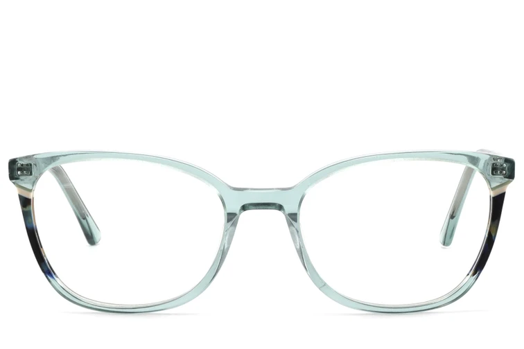 Occhiali in acetato verde farfalla #BS2425-0748