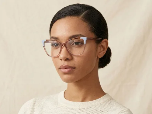 Lunettes papillon en acétate brun #BS2425-0753