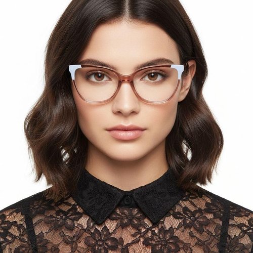 Lunettes papillon en acétate brun #BS2425-0753
