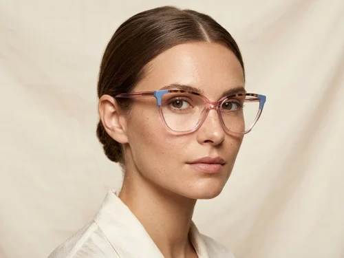 Lunettes en acétate rose papillon #BS2425-0754