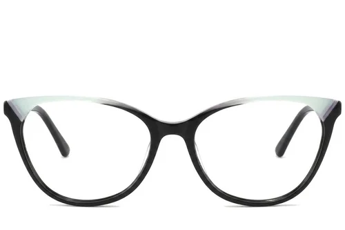 Lunettes papillon en acétate noir #BS2425-0755
