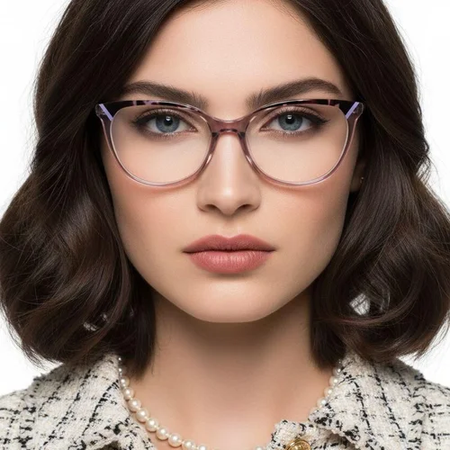Lunettes en acétate rose papillon #BS2425-0756