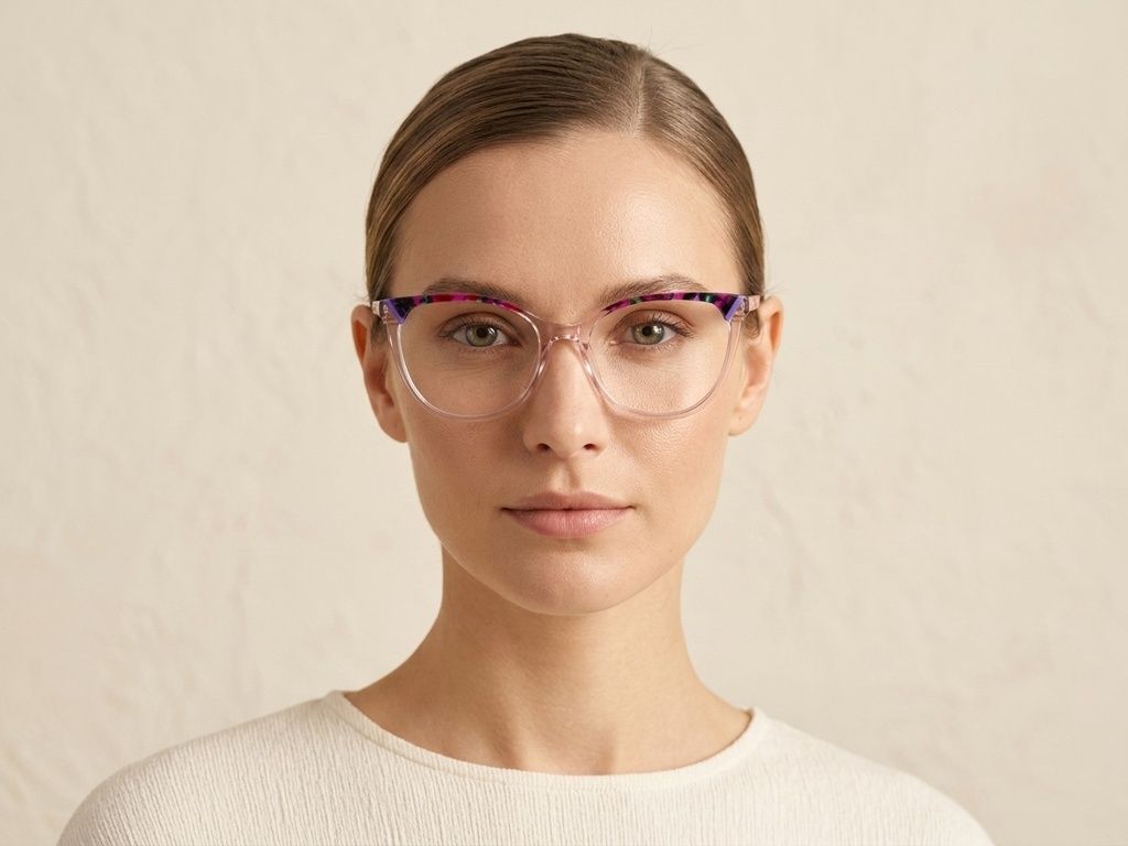 Gafas de acetato rosa mariposa #BS2425-0757