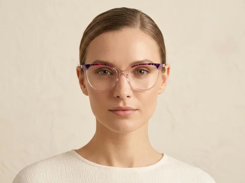 Lunettes en acétate rose papillon #BS2425-0757