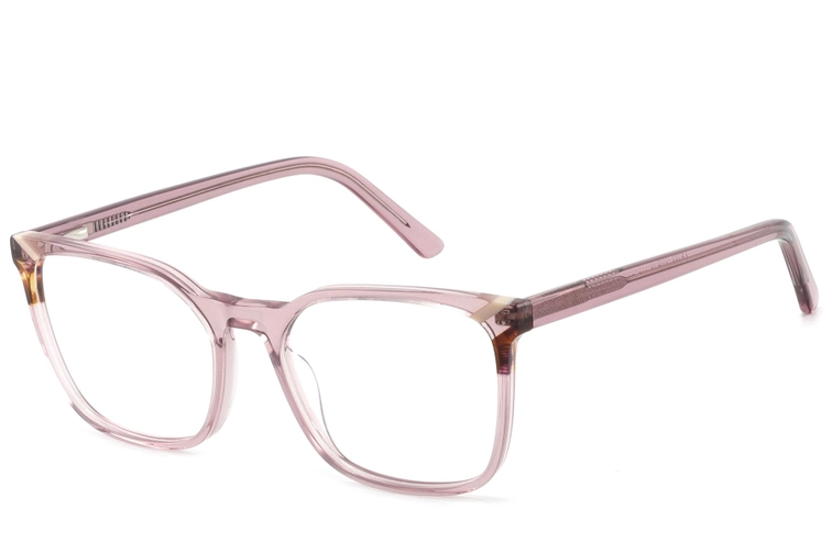 Lunettes rectangulaires en acétate rose #BS2425-0762