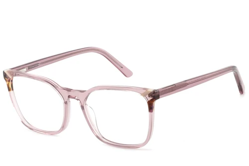 Gafas rectangulares de acetato rosa #BS2425-0762