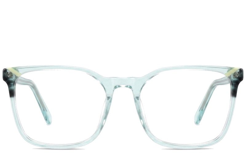 Bicchieri rettangolari in acetato verde #BS2425-0763