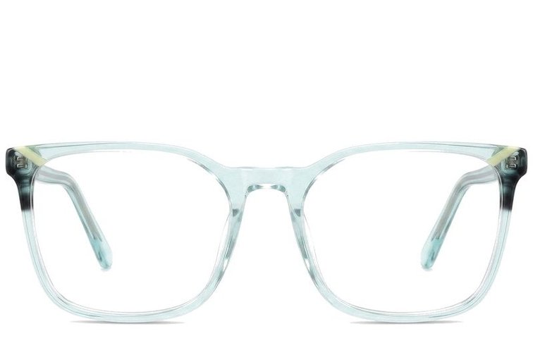 Bicchieri rettangolari in acetato verde #BS2425-0763