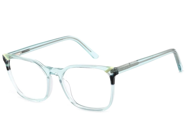 Bicchieri rettangolari in acetato verde #BS2425-0763