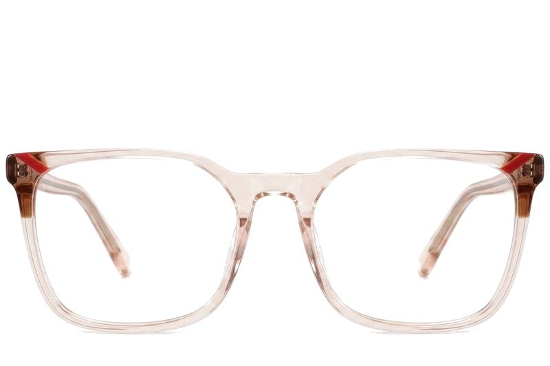 Gafas rectangulares de acetato marrón #BS2425-0764