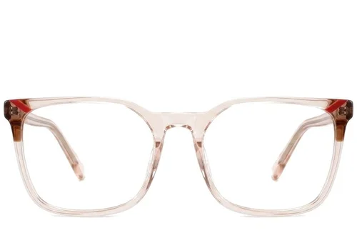 Lunettes rectangulaires en acétate brun #BS2425-0764