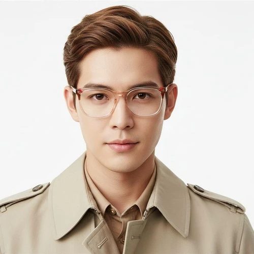 Rectangular Brown Acetate Glasses #BS2425-0764