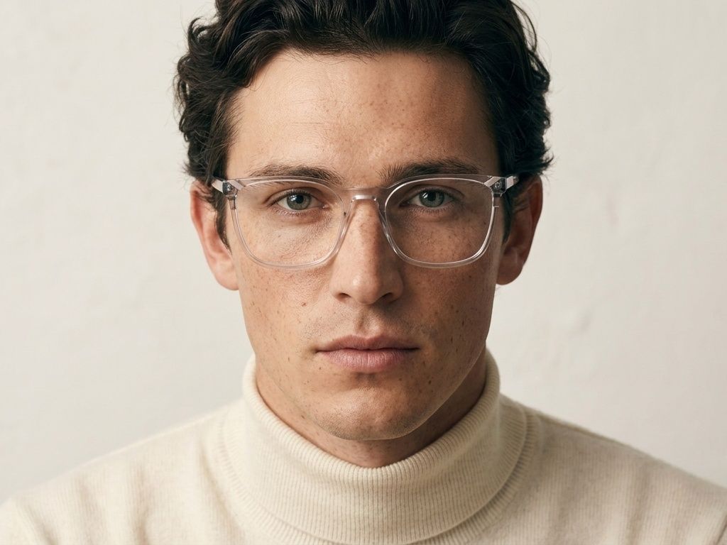 Rectangular Transparent Acetate Glasses #BS2425-0765