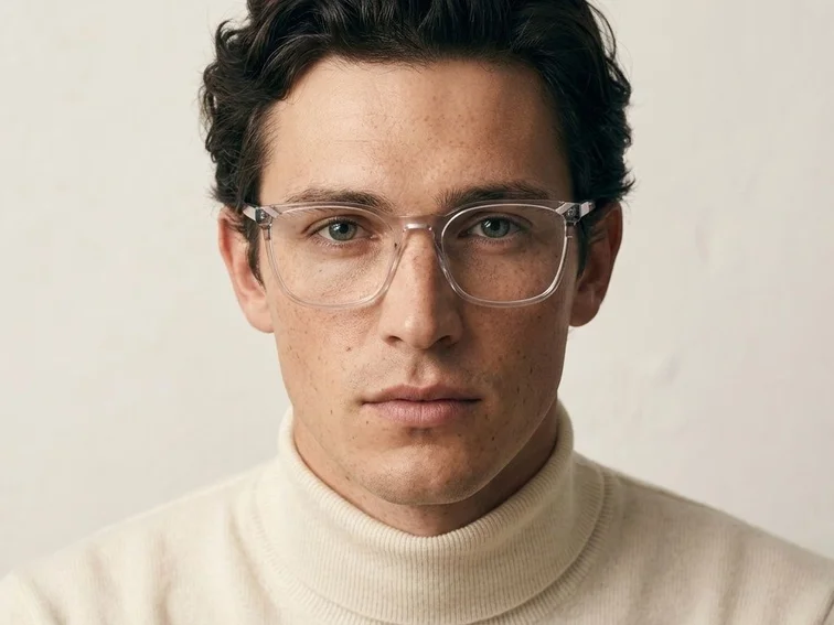 Rectangular Transparent Acetate Glasses #BS2425-0765