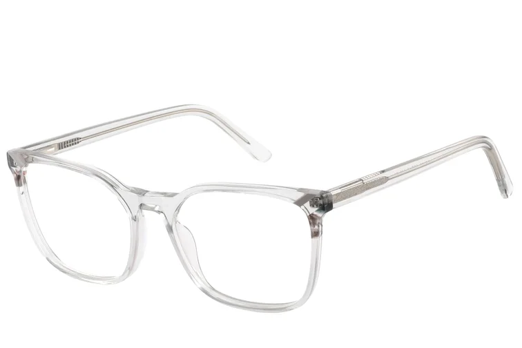 Verres rectangulaires en acétate transparent #BS2425-0765