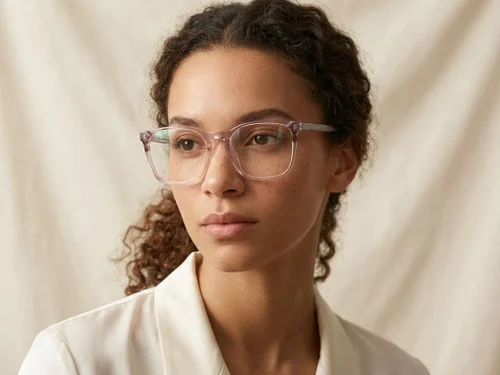 Lunettes rectangulaires en acétate violet #BS2425-0766