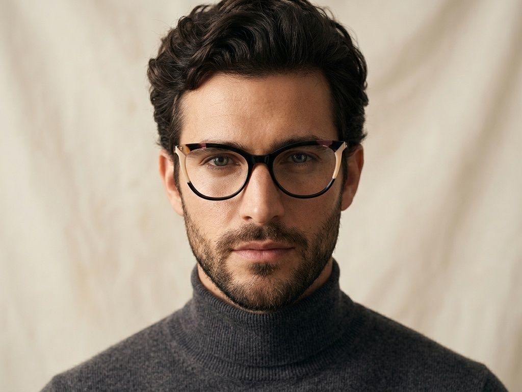 Gafas de acetato negras con forma de mariposa #BS2425-0767