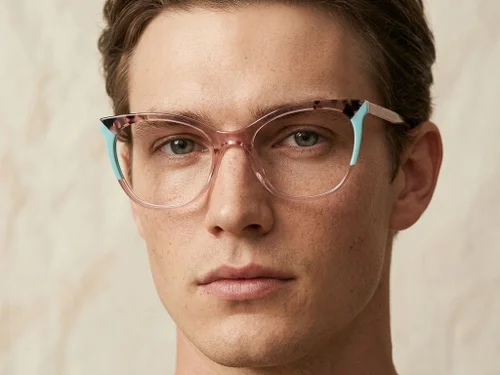 Lunettes en acétate rose papillon #BS2425-0768