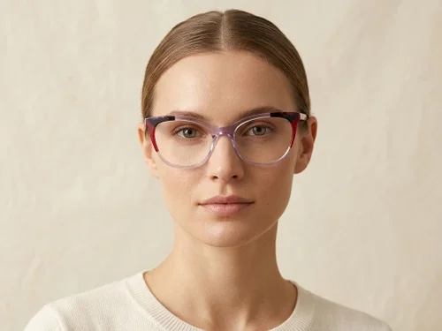 Lunettes papillon en acétate violet #BS2425-0769