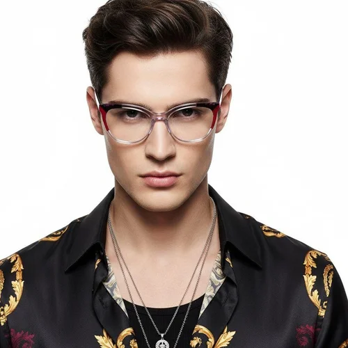 Lunettes papillon en acétate violet #BS2425-0769