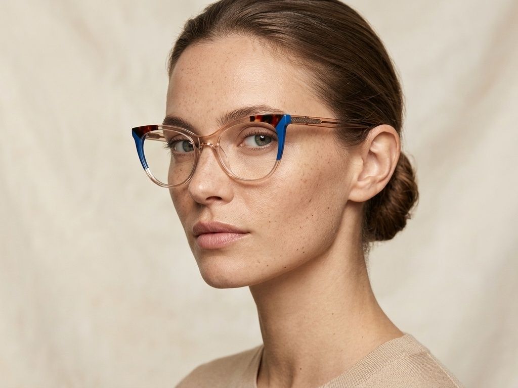 Lunettes papillon en acétate brun #BS2425-0771