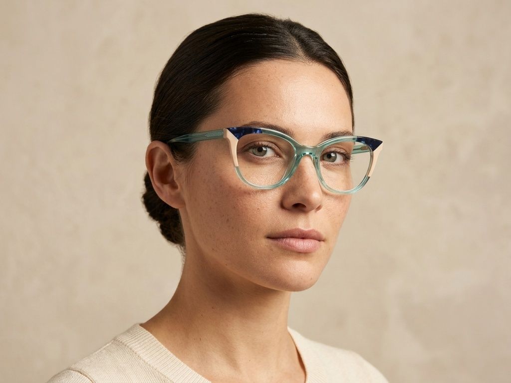 Butterfly Green Acetate Glasses #BS2425-0772