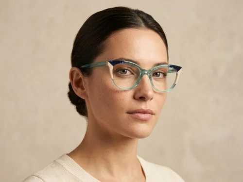 Lunettes en acétate vert papillon #BS2425-0772