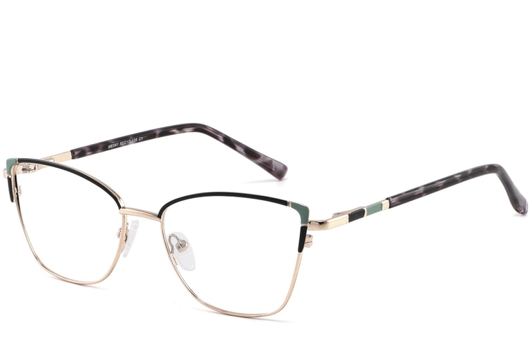 Butterfly-Brille aus schwarzem Metall #BS2425-0779