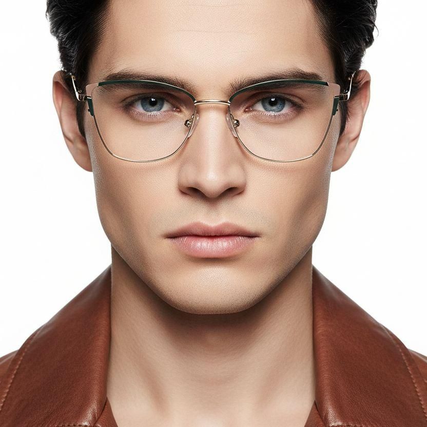 Butterfly Green Metal Glasses #BS2425-0781