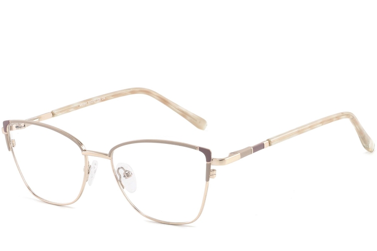 Gafas de metal marrón con forma de mariposa #BS2425-0782