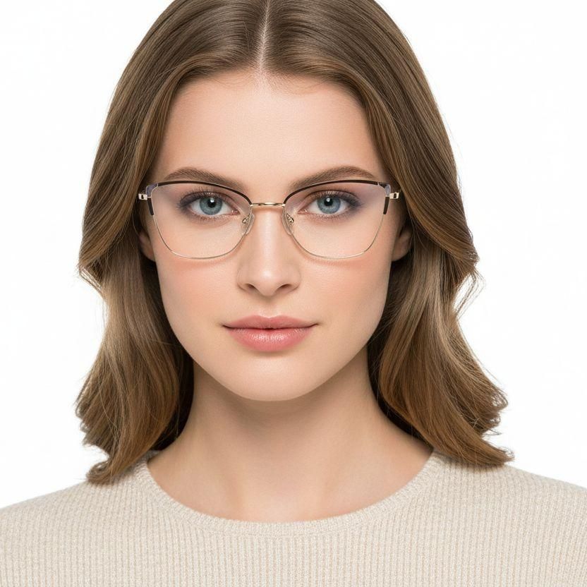 Gafas de metal moradas con forma de mariposa #BS2425-0783