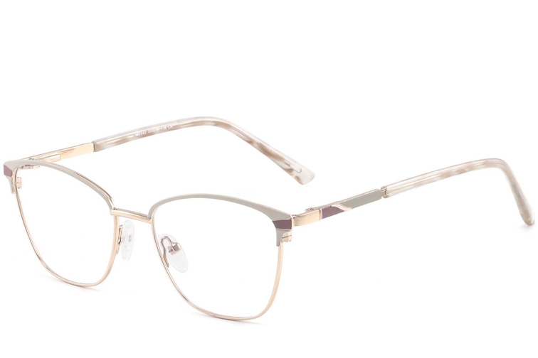 Gafas de metal marrón con forma de mariposa #BS2425-0788