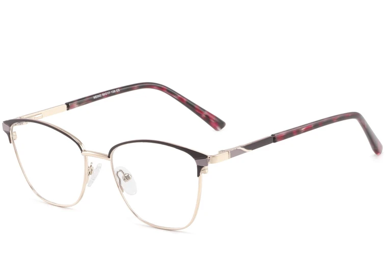 Vlinderpaarse metalen bril #BS2425-0789