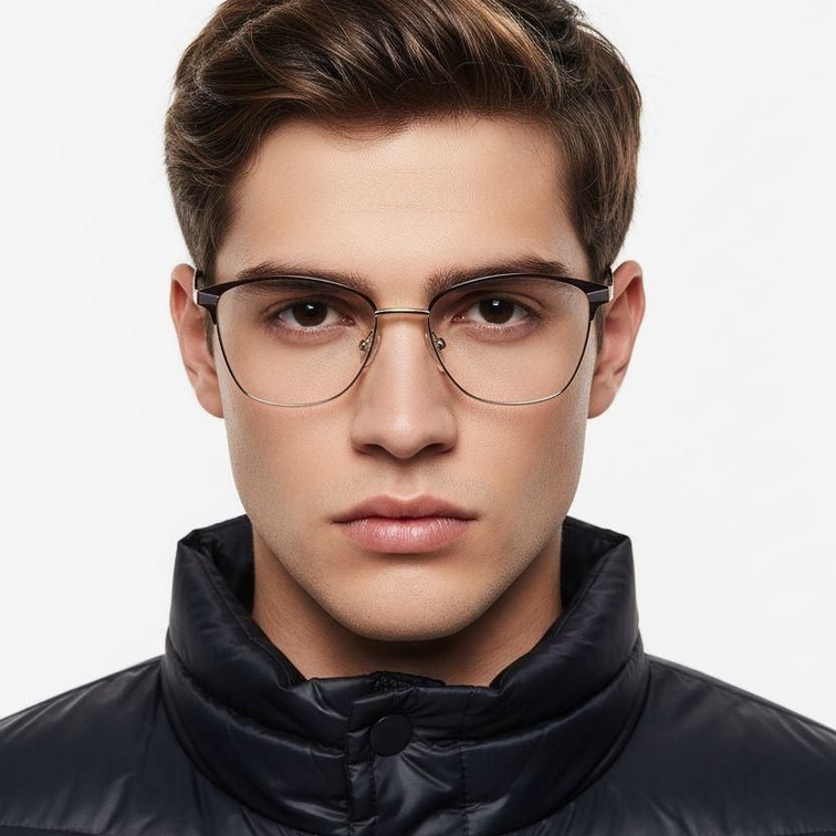 Gafas de metal moradas con forma de mariposa #BS2425-0789