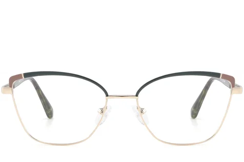 Lunettes papillon en métal vert #BS2425-0793