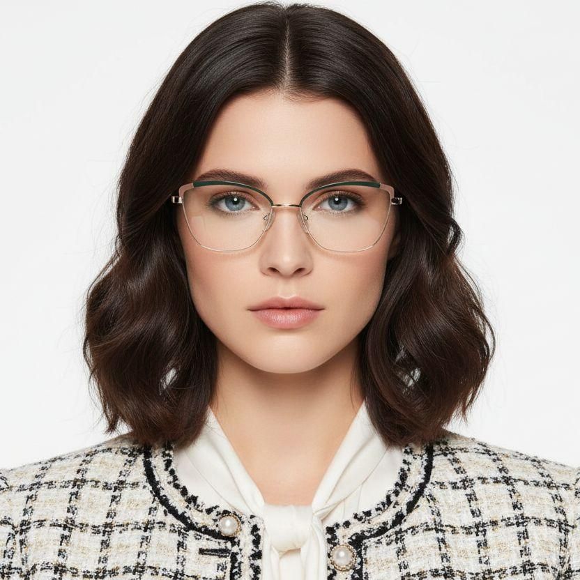 Butterfly Green Metal Glasses #BS2425-0793