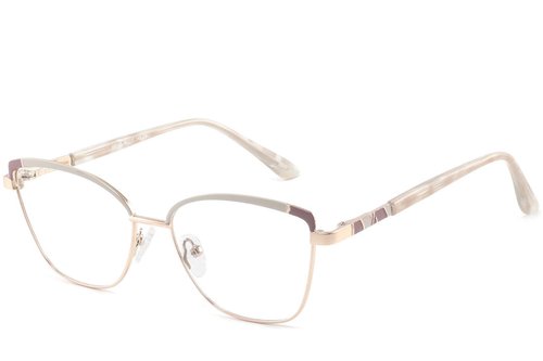 Lunettes papillon en métal marron #BS2425-0794