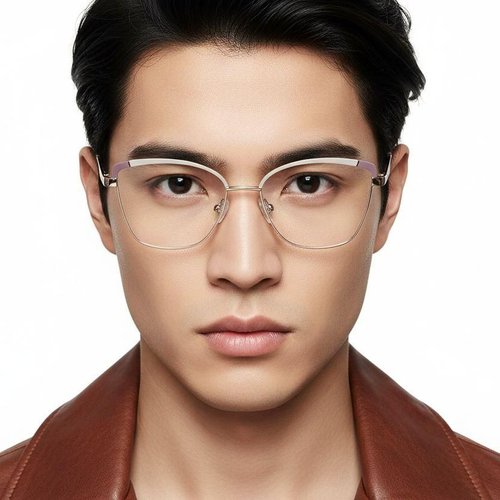 Lunettes papillon en métal marron #BS2425-0794