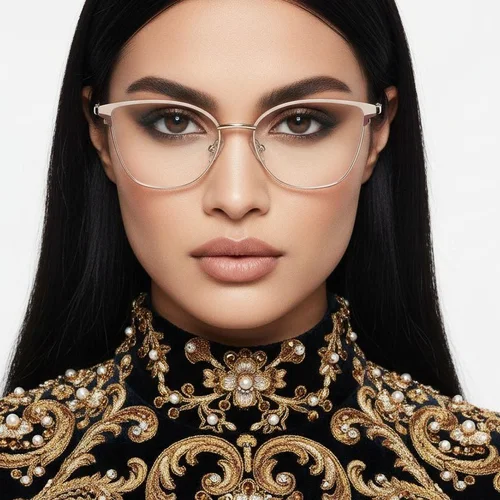 Lunettes papillon en métal marron #BS2425-0800