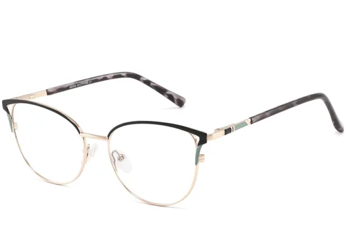 Lunettes papillon en métal noir #BS2425-0803