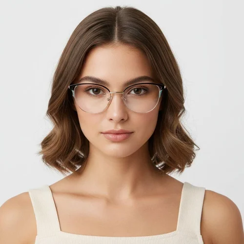 Lunettes papillon en métal noir #BS2425-0803