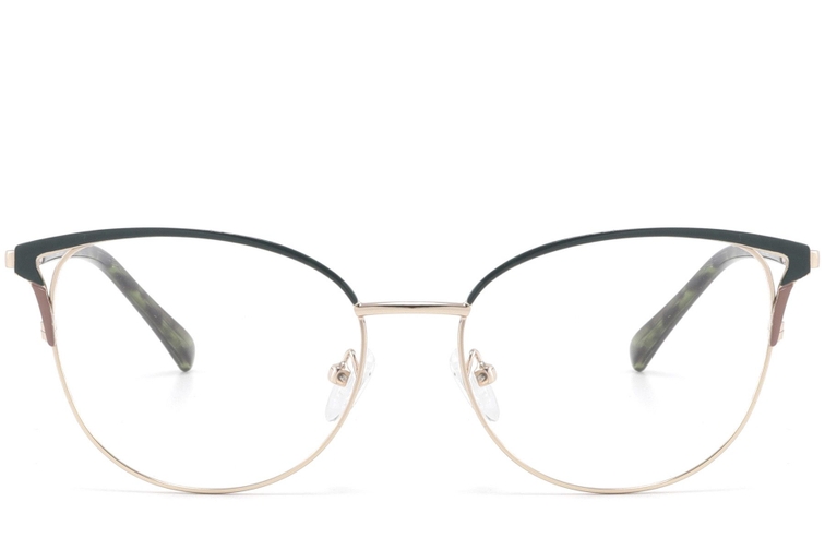 Butterfly Green Metal Glasses #BS2425-0805