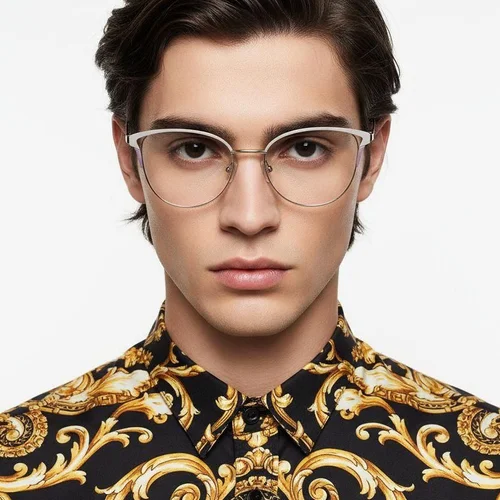 Lunettes papillon en métal marron #BS2425-0806