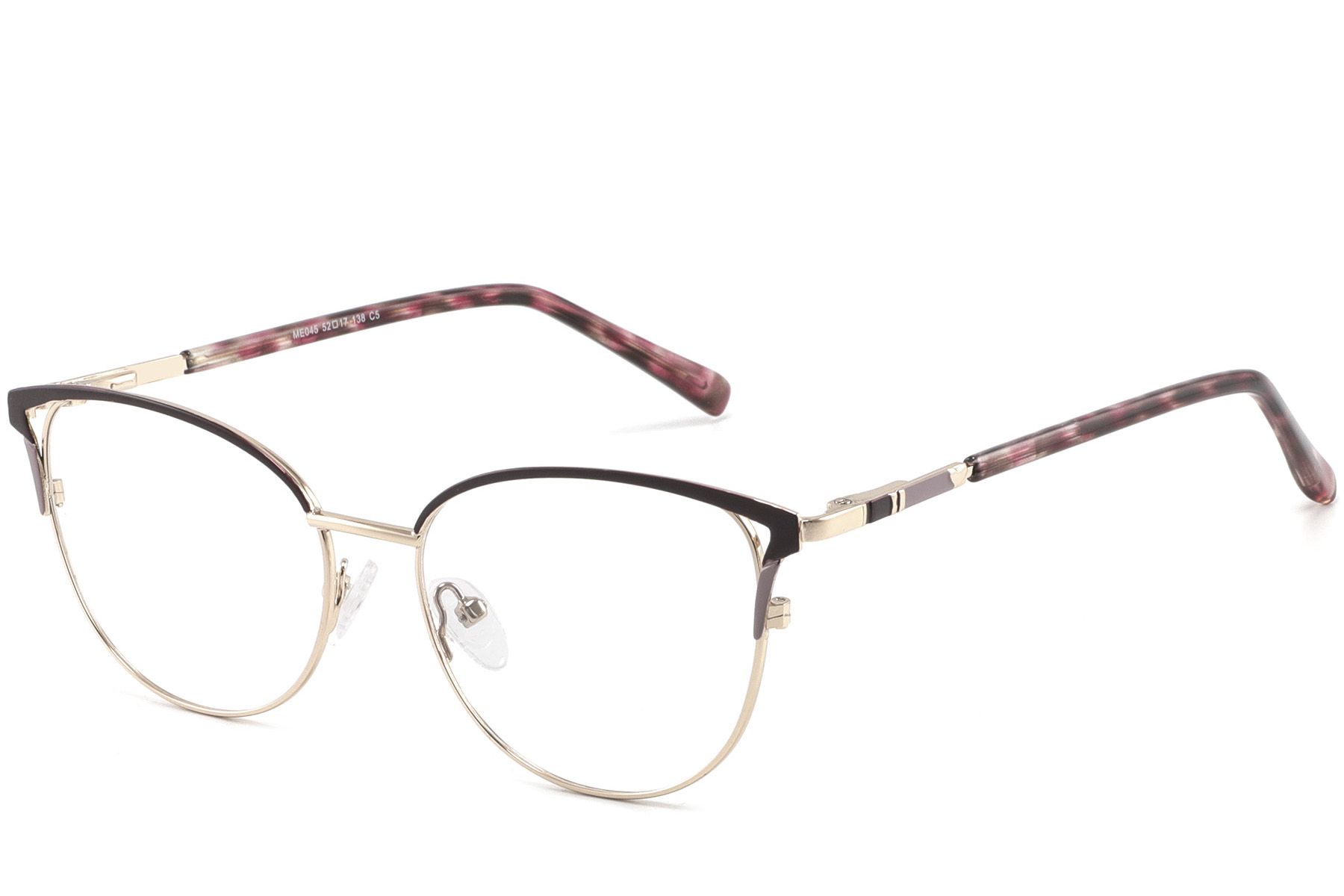 Schmetterlings-Brille aus lila Metall #BS2425-0807