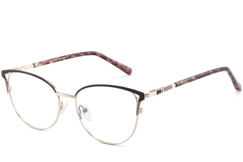 Schmetterlings-Brille aus lila Metall #BS2425-0807