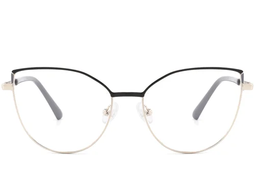 Lunettes papillon en métal noir #BS2425-0815
